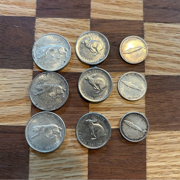 Canadian Centennial Coin Bundle of 9qty coins - 1867 - 1967 - Great little set - Picture 2 of 5